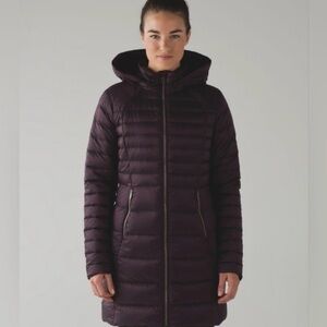 Lululemon Brave the Cold Down Puffer Coat - Black Cherry Size 6